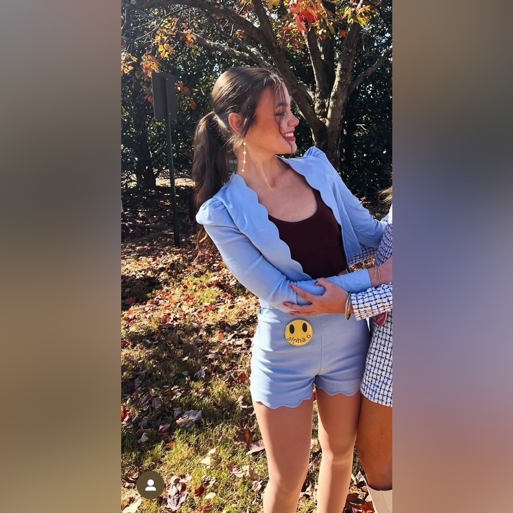 Rainbow Light Blue Jacket and Shorts Set